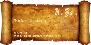 Meder Zsuzsa névjegykártya